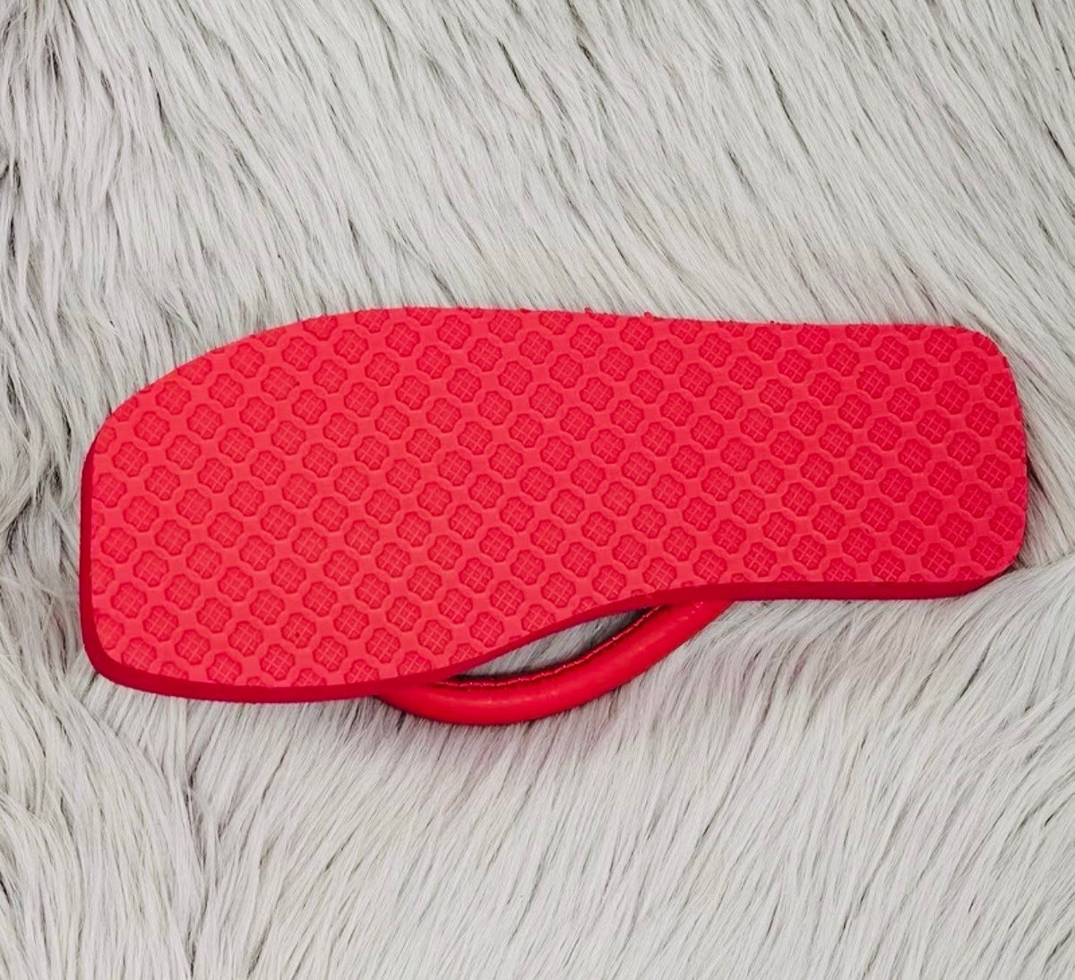 New -Cute & Comfy -Lightweight -Square Toe EVA Flip Flop Sandals -Red -Size 8