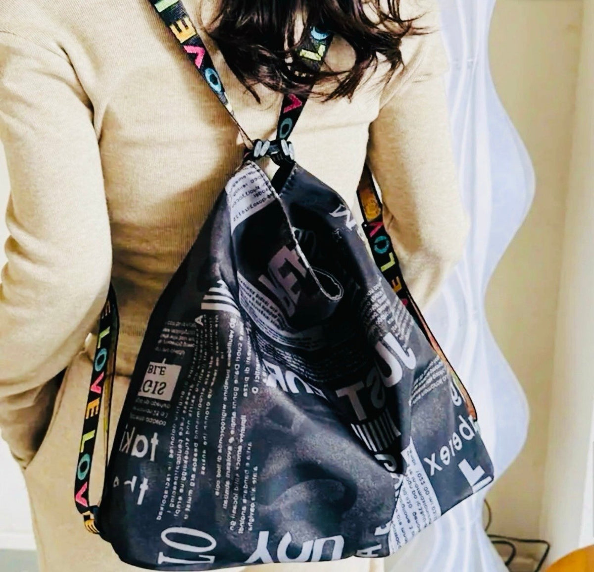 New  -Multifunctional -Vintage Inspired Graphic Design Tote Bag