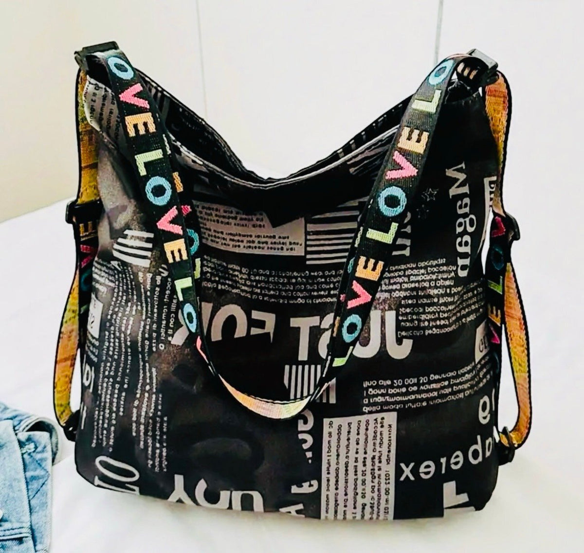 New  -Multifunctional -Vintage Inspired Graphic Design Tote Bag
