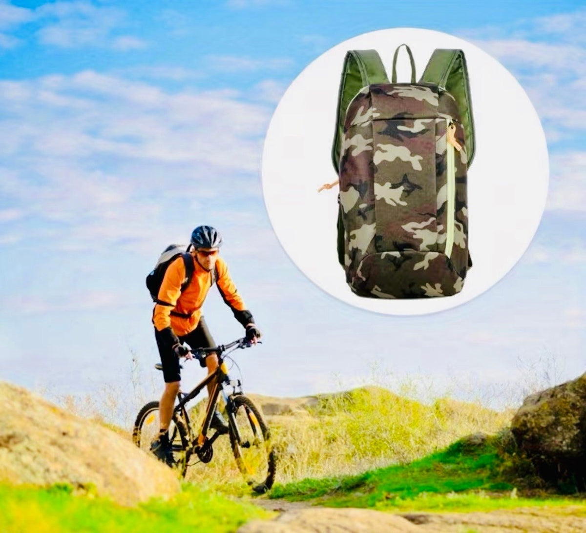 New -Sporty -Multifunctional Sling /Chest/Crossbody/Backpack Bag -Camo