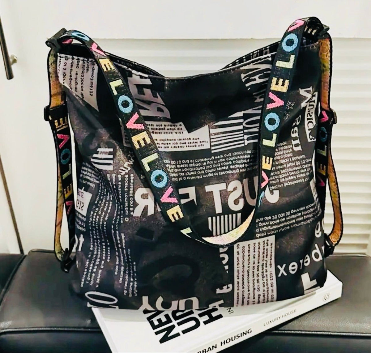 New  -Multifunctional -Vintage Inspired Graphic Design Tote Bag